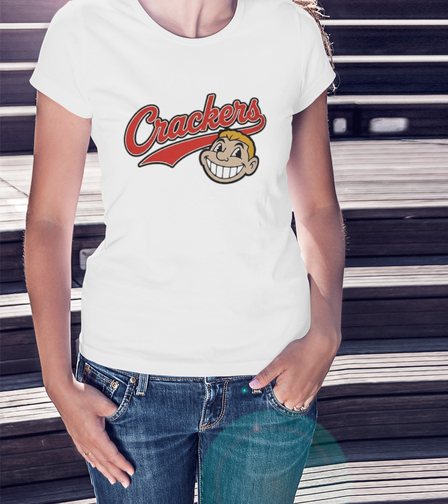 Crackers Logo Vintage Style Cartoon Face T-Shirt