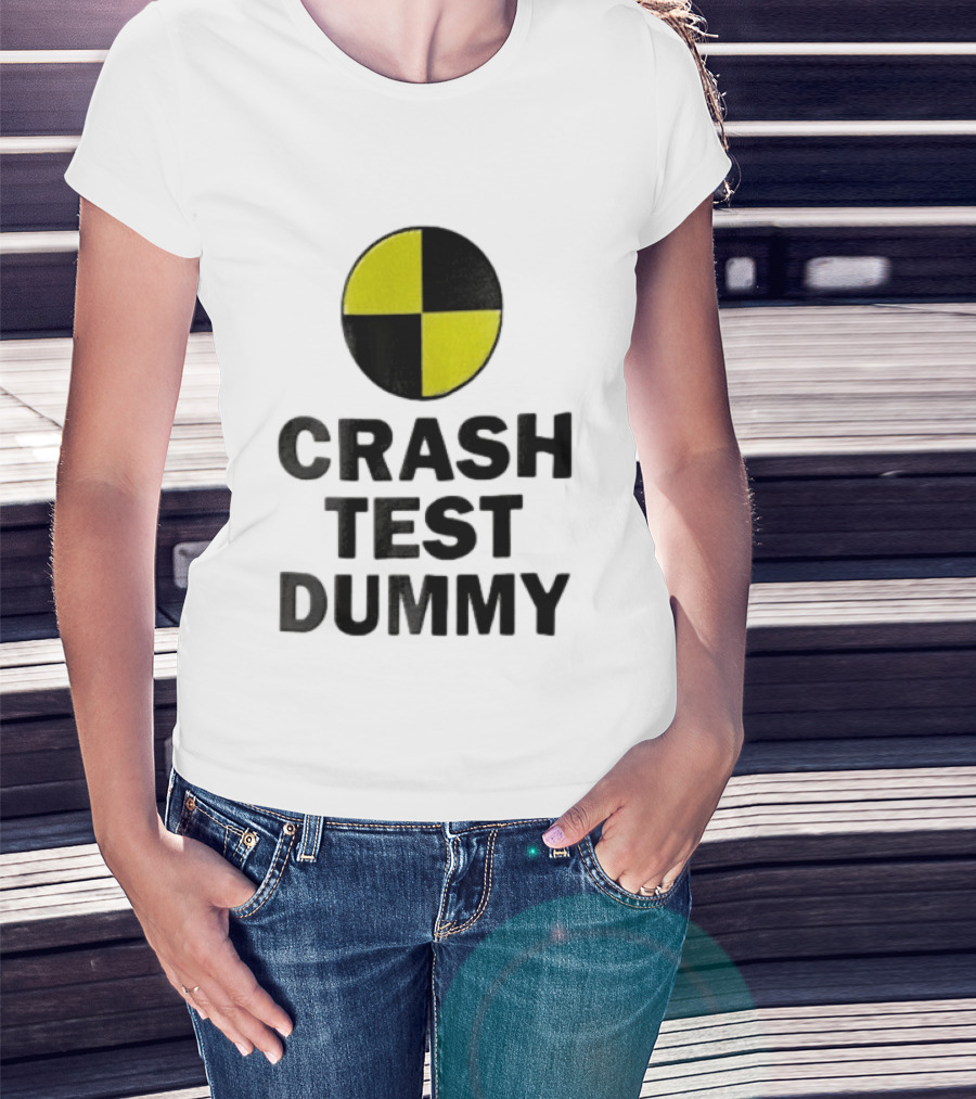 Crash Test Dummy Yellow Black Checkerboard Marker T-Shirt