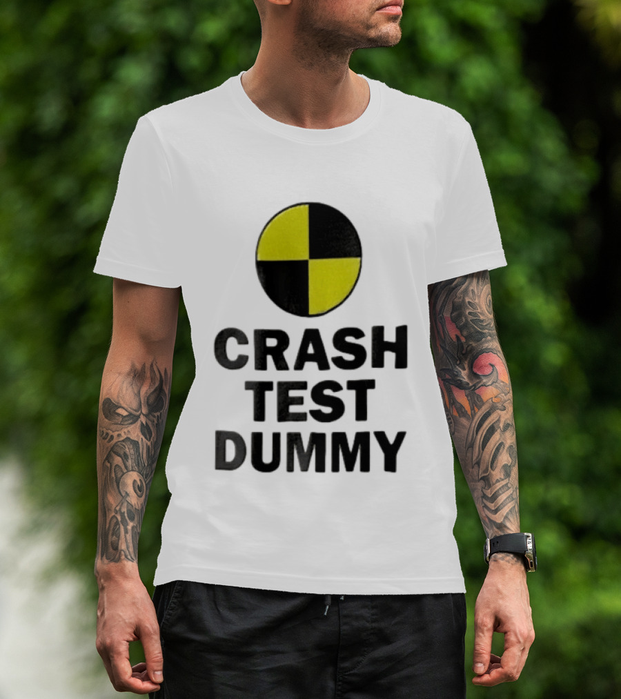 Crash Test Dummy Yellow Black Checkerboard Marker T-Shirt
