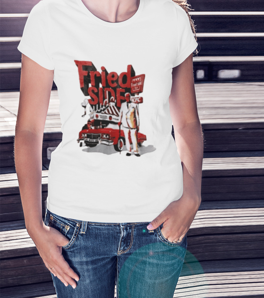 Fried Side Club KFC Colonel Sanders Kentucky Fried Luude Car T-Shirt