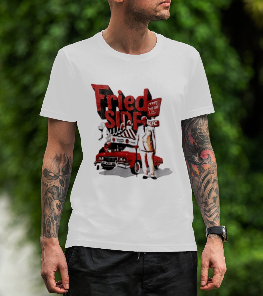 Fried Side Club KFC Colonel Sanders Kentucky Fried Luude Car T-Shirt