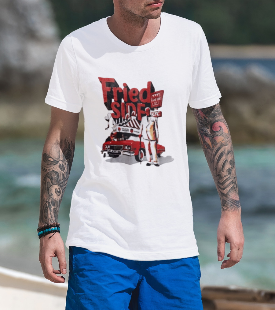 Fried Side Club KFC Colonel Sanders Kentucky Fried Luude Car T-Shirt