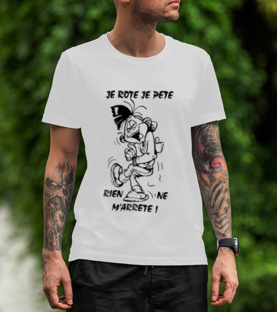 Je Rote Je Pete Rien Ne M'arrête Cartoon Caricature Dancing T-Shirt