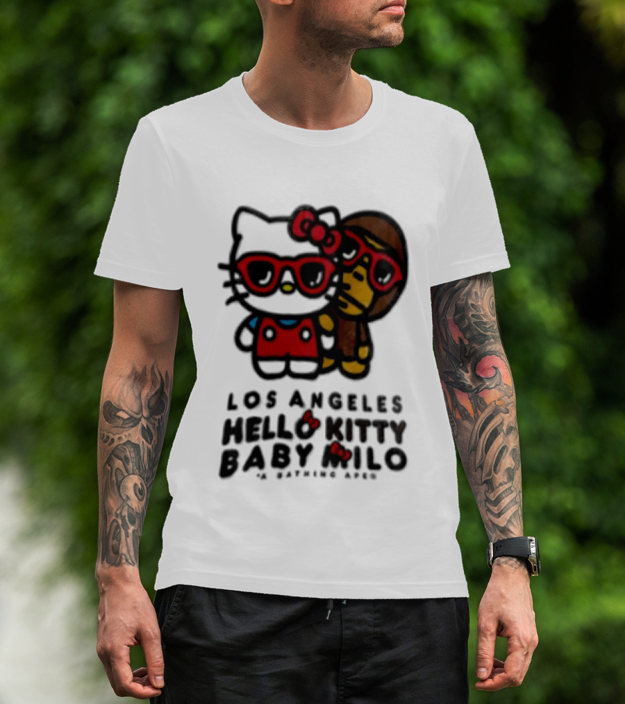 Los Angeles Hello Kitty Baby Milo A Bathing Ape Collaboration T-Shirt