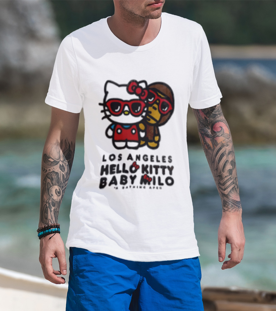 Los Angeles Hello Kitty Baby Milo A Bathing Ape Collaboration T-Shirt