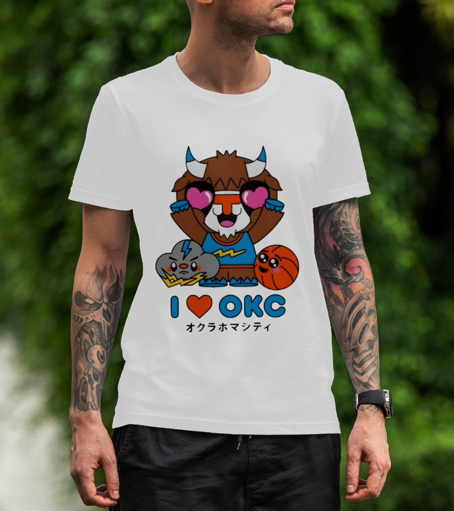Oklahoma City Thunder Love OKC Basketball Thunderbolt T-Shirt