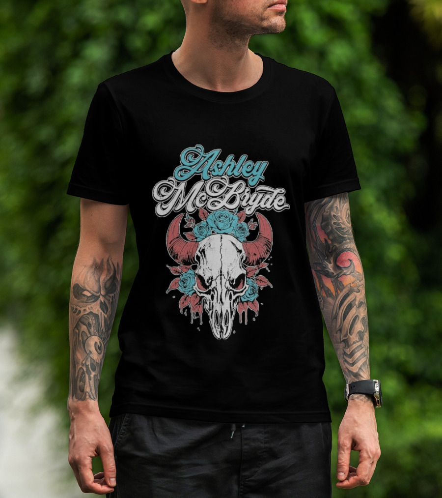 Ashley McBryde Skull Roses Floral T-Shirt