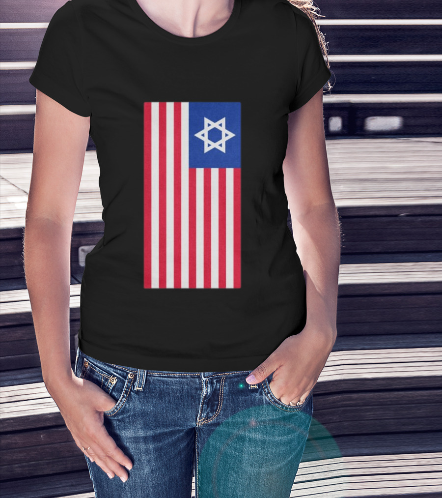 Hyde Force Store Very Serious Marine Casualty USA Israel Flag T-Shirt