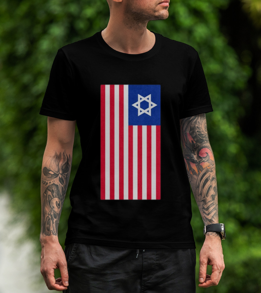 Hyde Force Store Very Serious Marine Casualty USA Israel Flag T-Shirt