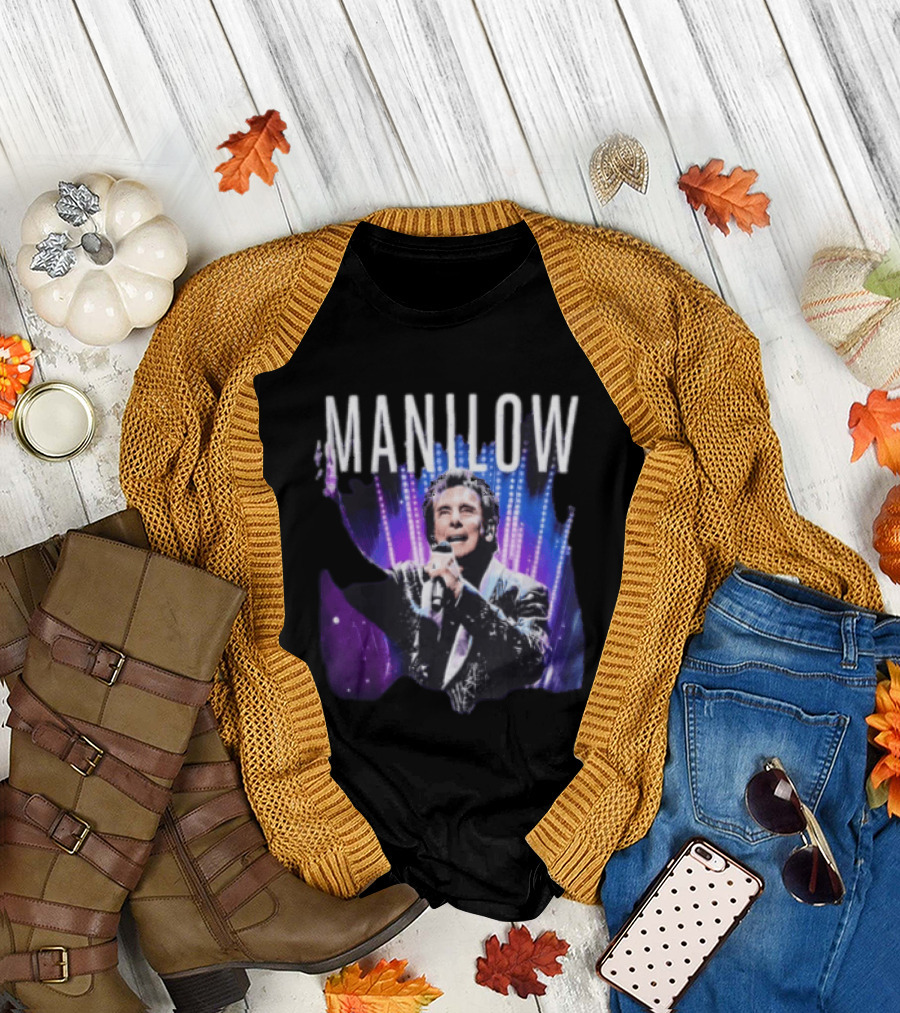 Manilow Concert Tour Photo With Microphone And Lights T-Shirt