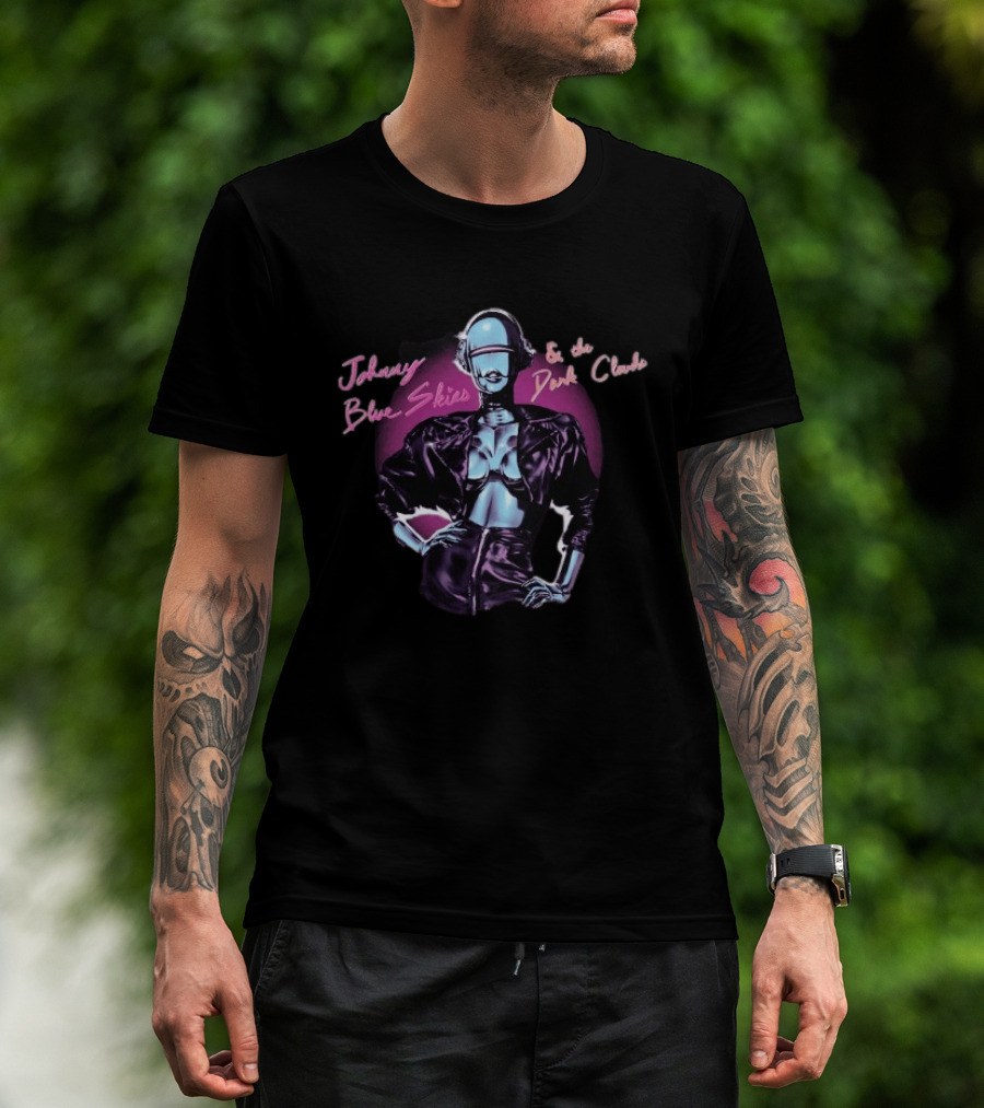 Johnny Blue Skies And The Dark Clouds Cyborg Party Futuristic T-Shirt