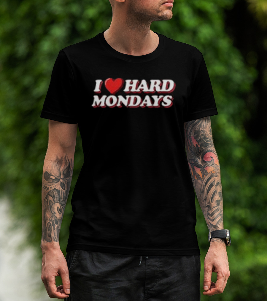 D&P Hard Launch Store I Heart Hard Mondays Hat T-Shirt
