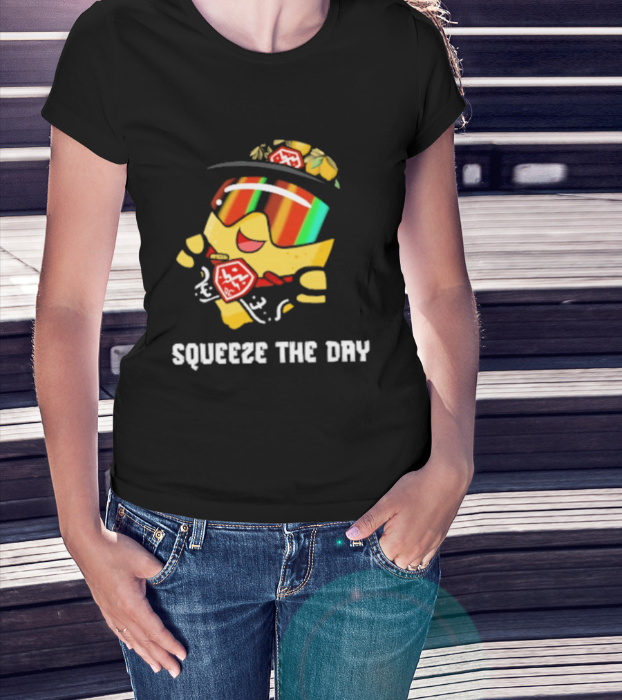 Lemon Guy Squeeze The Day Sunglasses Cool Vibe T-Shirt