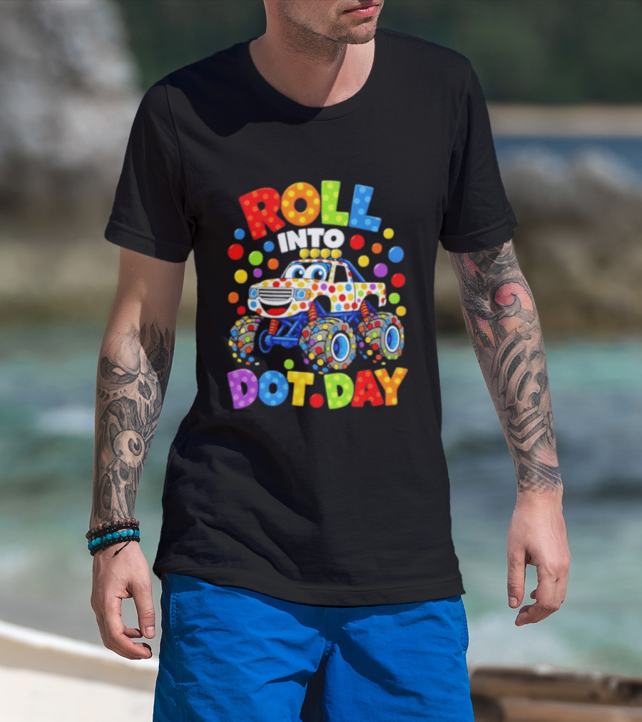 Roll Into Dot Day Colorful Polka Dot Car Fun T-Shirt