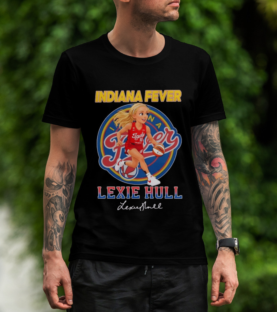 Indiana Fever No 10 Lexie Hull Chibi Basketball T-Shirt