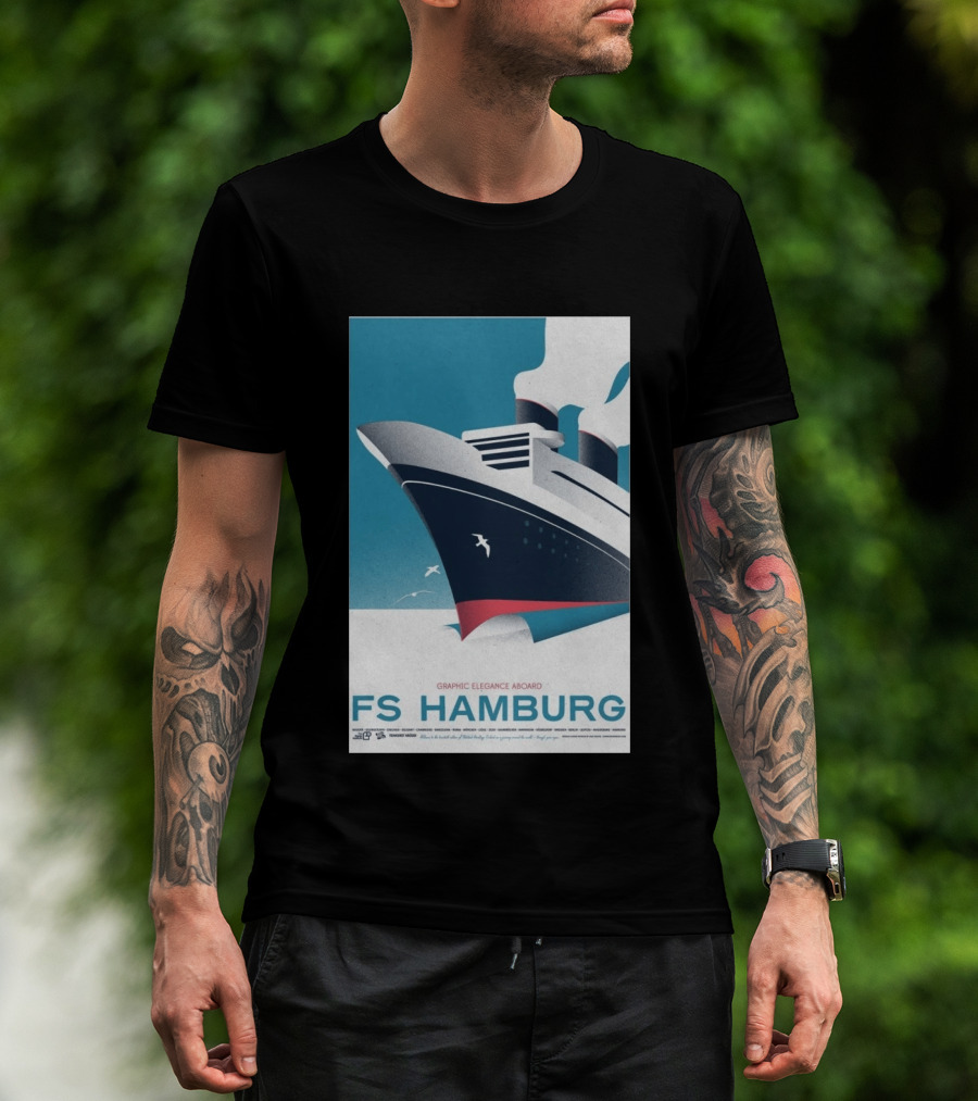 FS Hamburg Graphic Elegance Aboard Travel Maritime T-Shirt