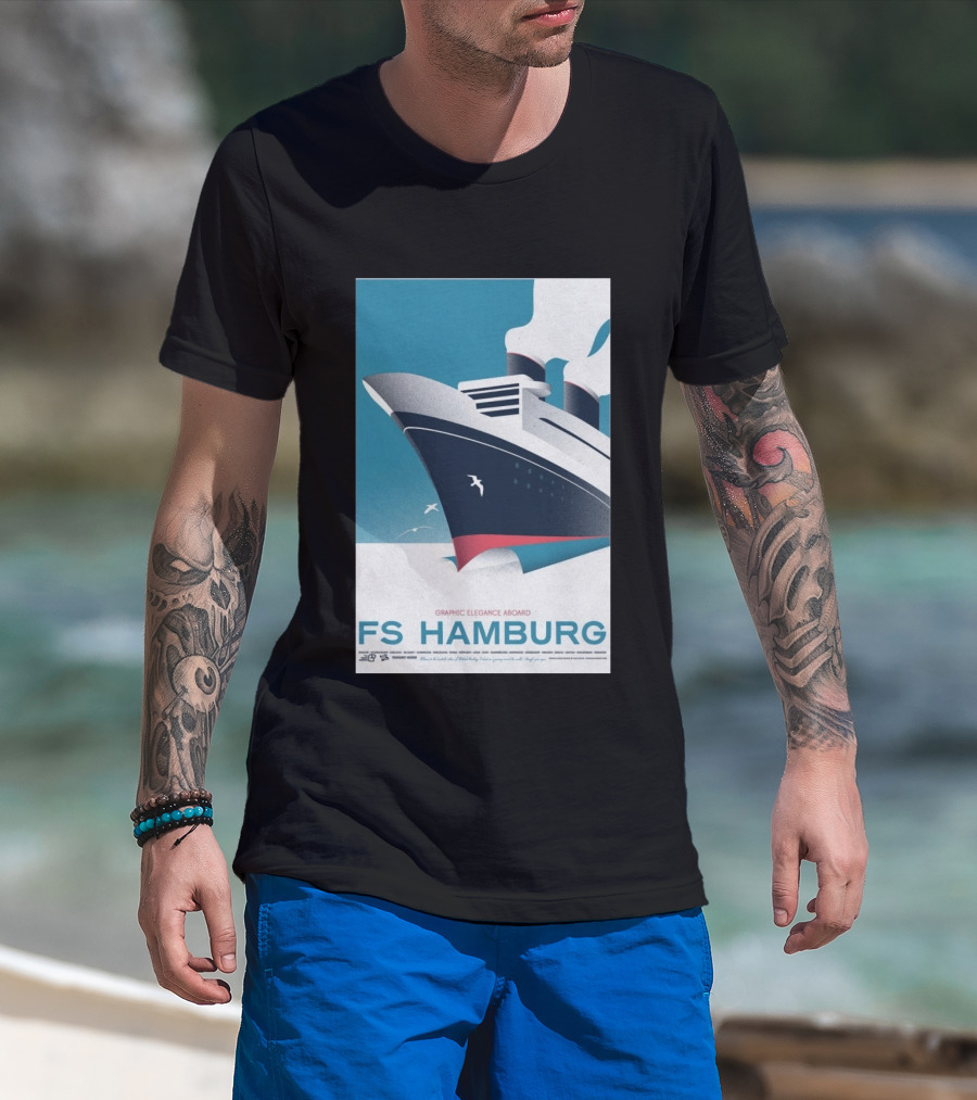 FS Hamburg Graphic Elegance Aboard Travel Maritime T-Shirt
