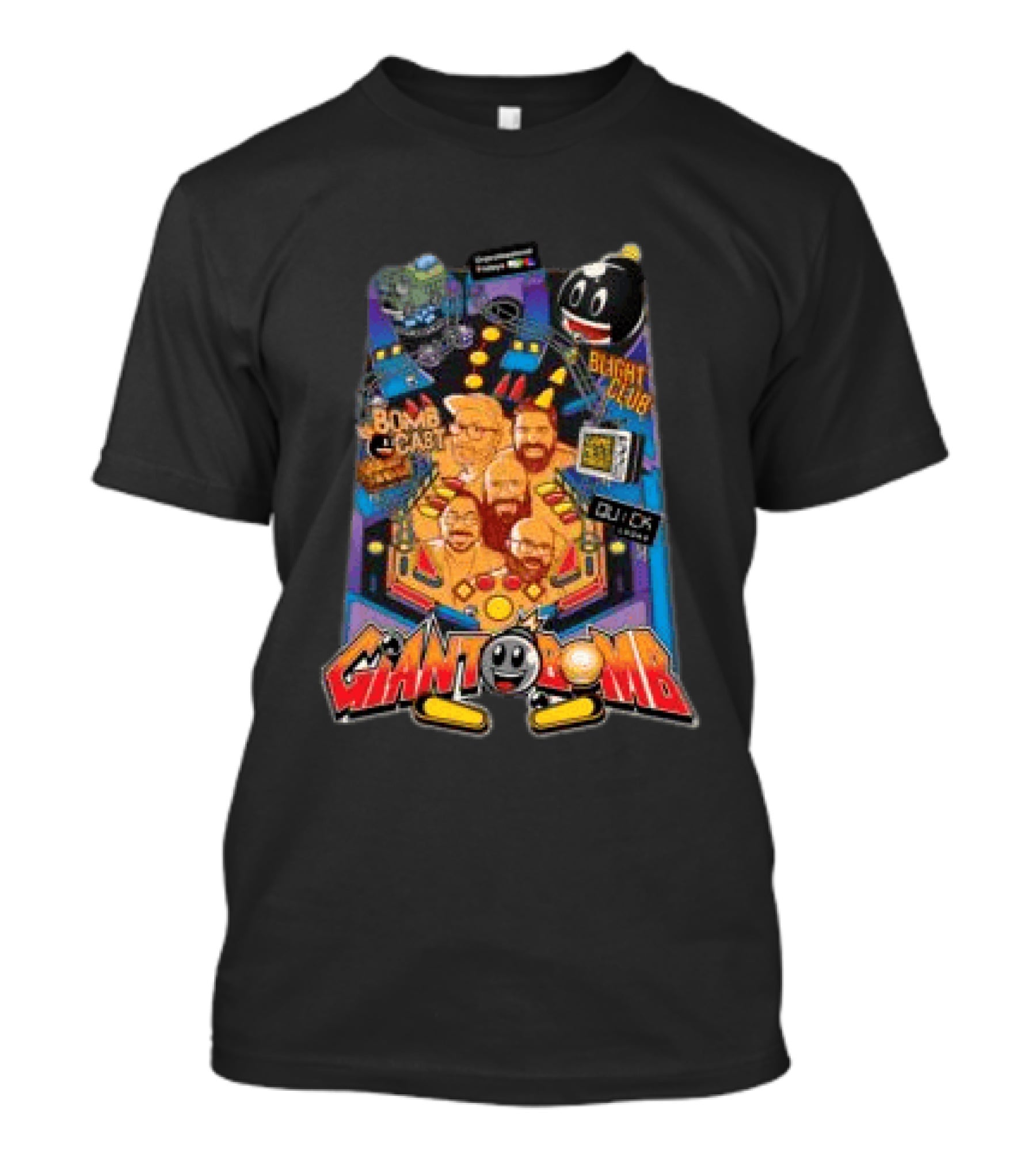 Giant Bomb Pinball Blight Club Quick Looks Bomb Cabinet Retro Arcade T-Shirt
