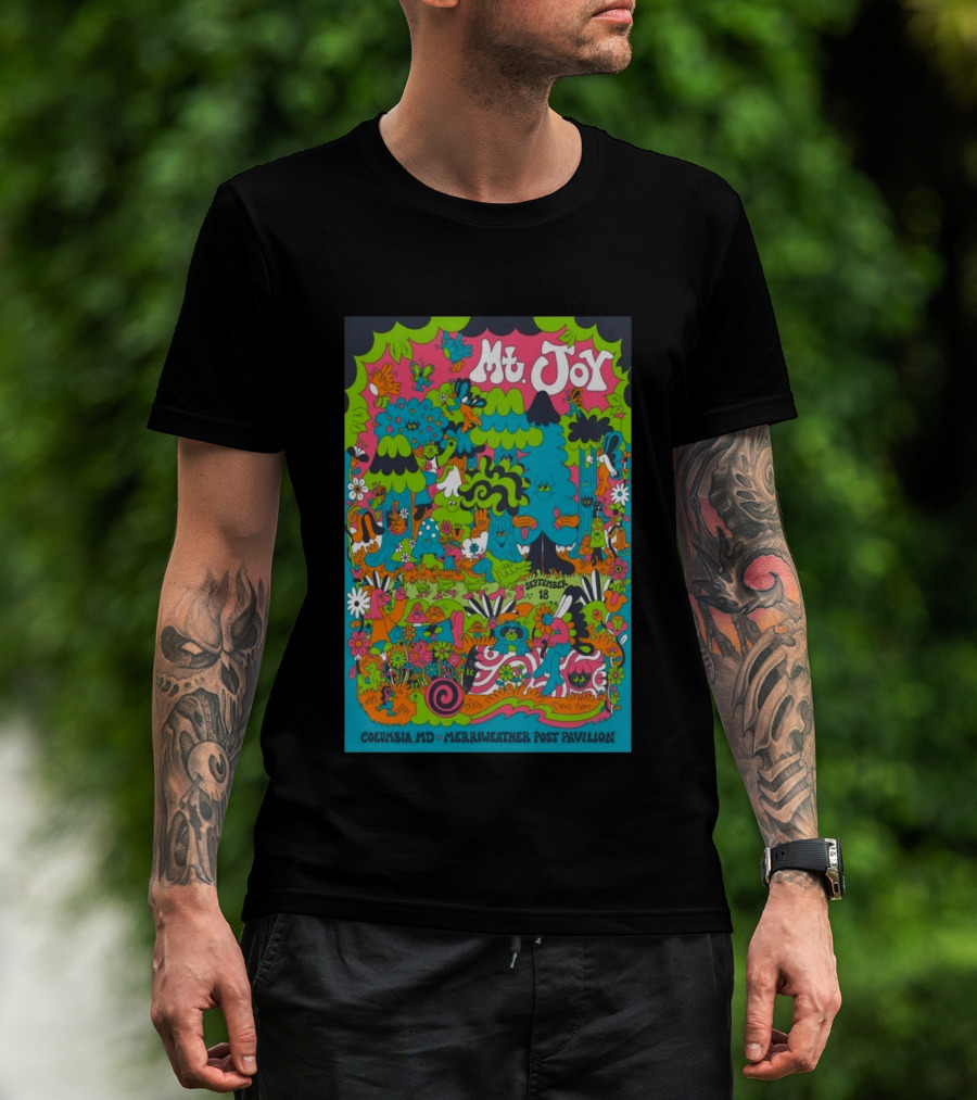 Mt. Joy September 18 Columbia MD Merriweather Post Pavilion Psychedelic Forest Concert T-Shirt