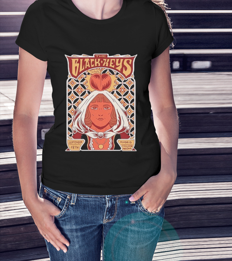 The Black Keys Peaches N Kream World Tour 2026 Madrid Movistar Arena September 13th T-Shirt