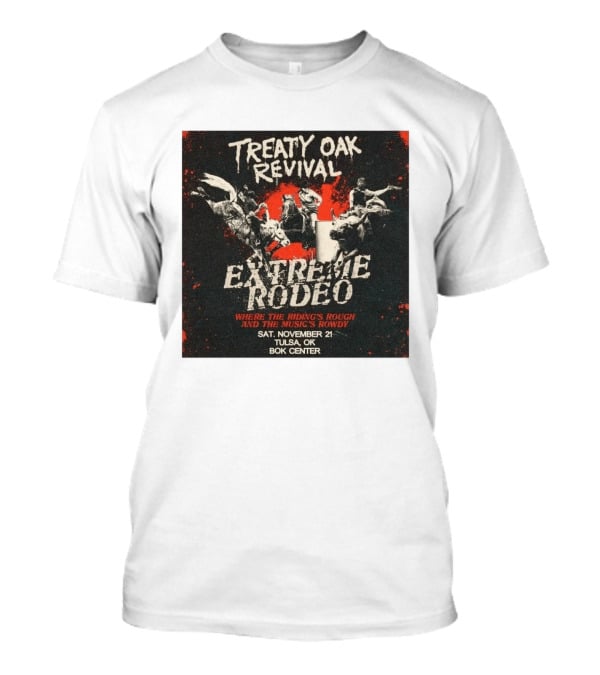 Treaty Oak Revival Extreme Rodeo Tulsa OK November 21 Bok Center Event T-Shirt