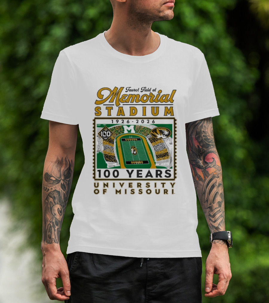 Faurot Field Memorial Stadium 1926 2026 Centennial University Of Missouri 100 Years T-Shirt