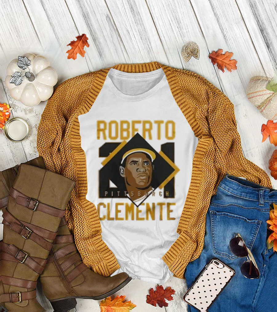 Roberto Clemente 21 Pittsburgh Pirates Iconic Baseball Legend T-Shirt