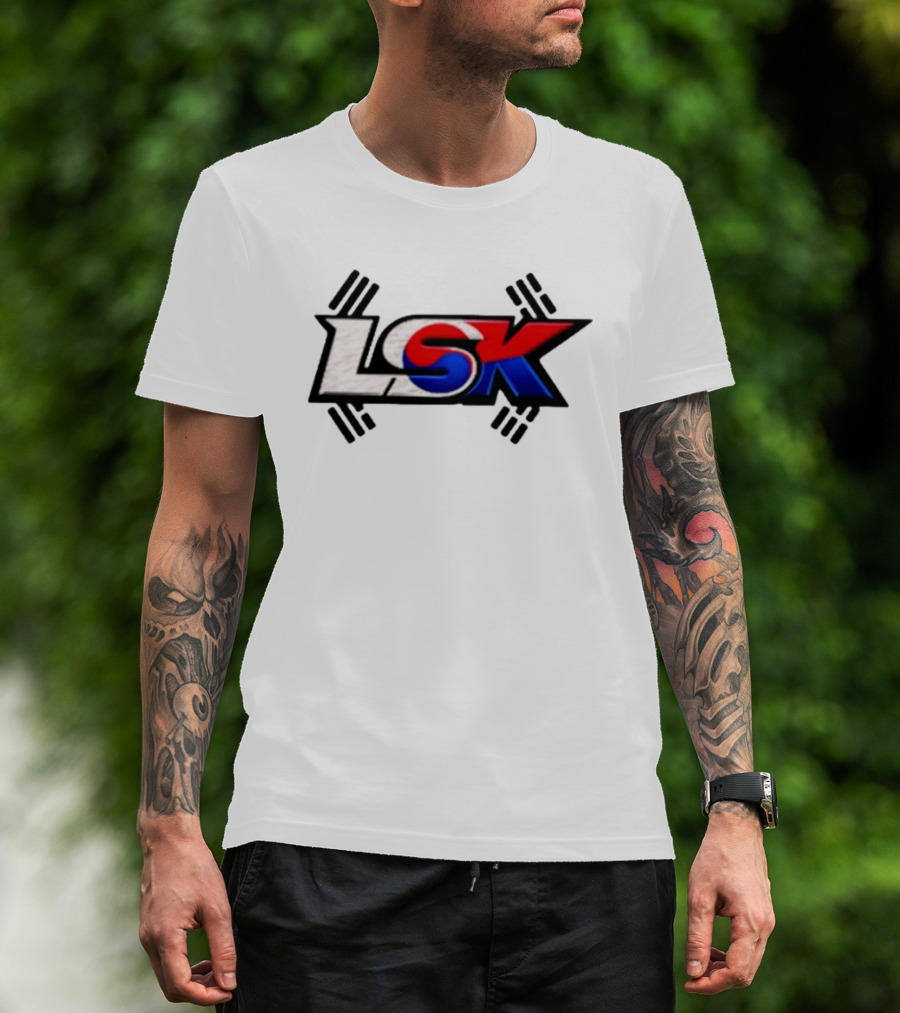 LSK Korean Flag Trey Jordan Weightlifting T-Shirt