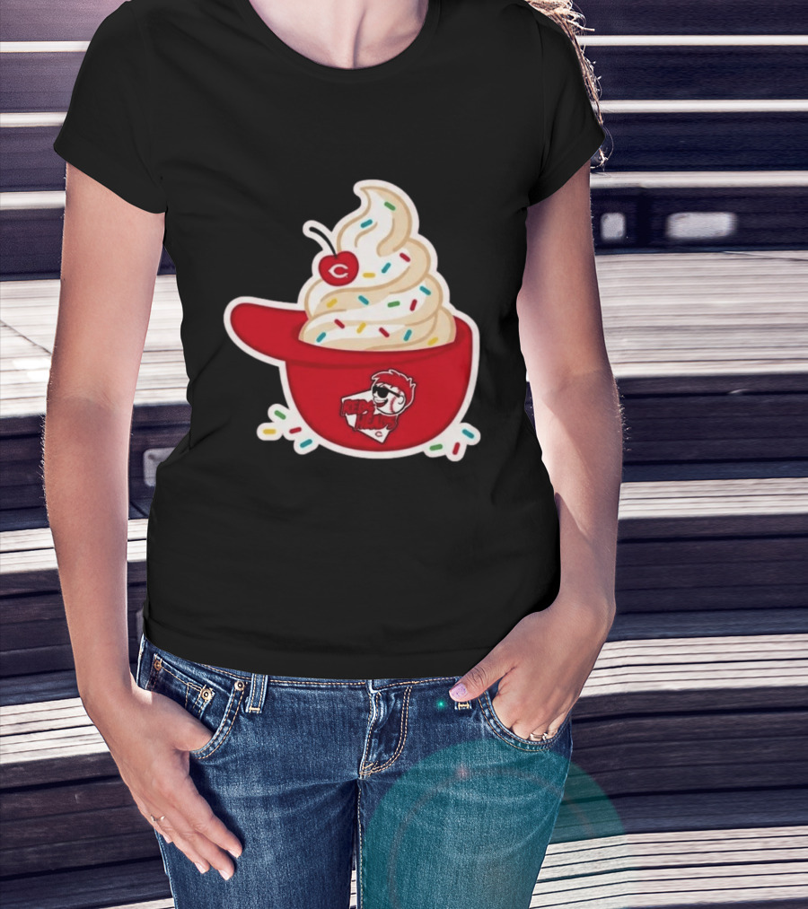 2026 Reds Heads Extra Innings Ice Cream Baseball Cap T-Shirt