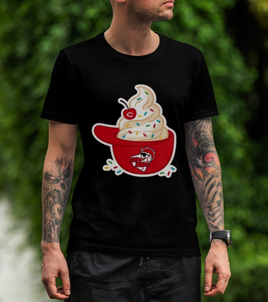 2026 Reds Heads Extra Innings Ice Cream Baseball Cap T-Shirt