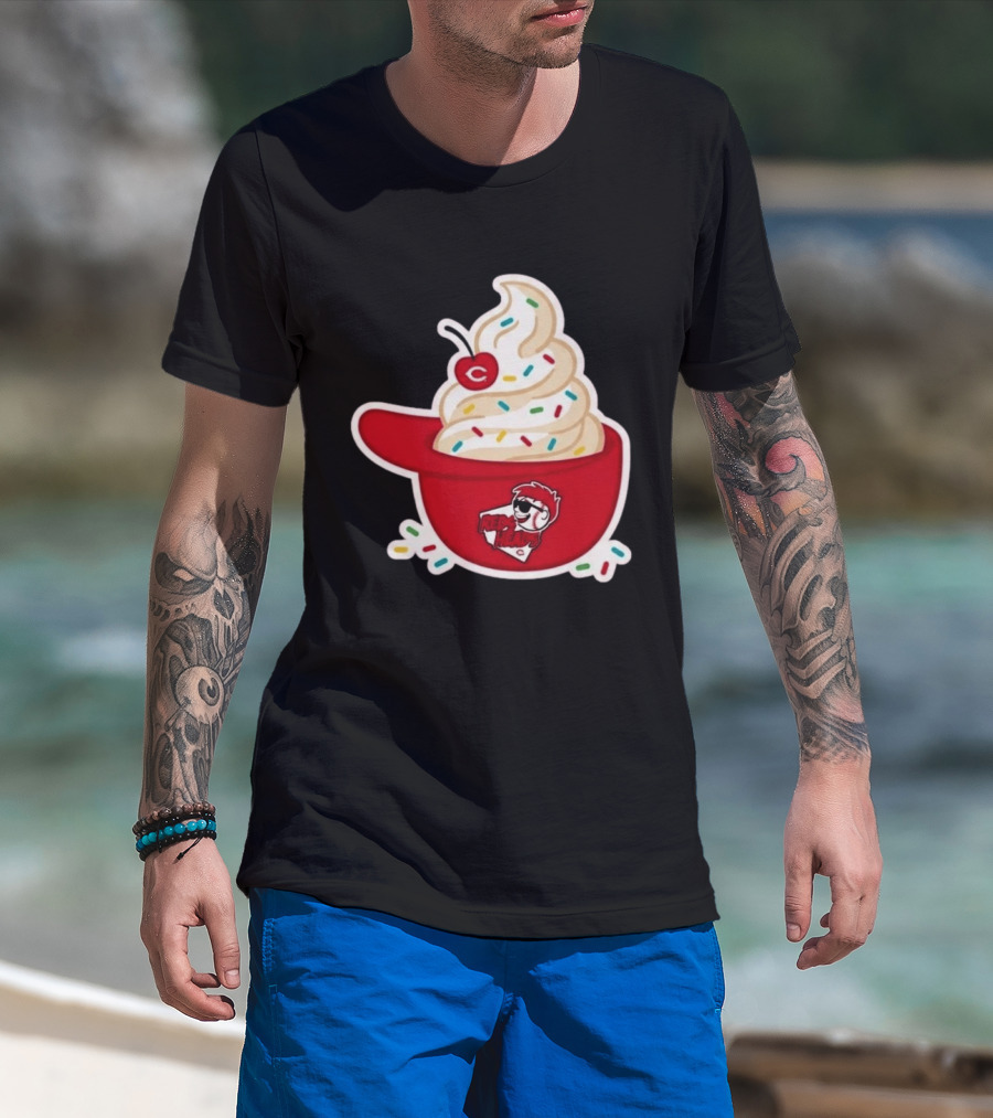2026 Reds Heads Extra Innings Ice Cream Baseball Cap T-Shirt