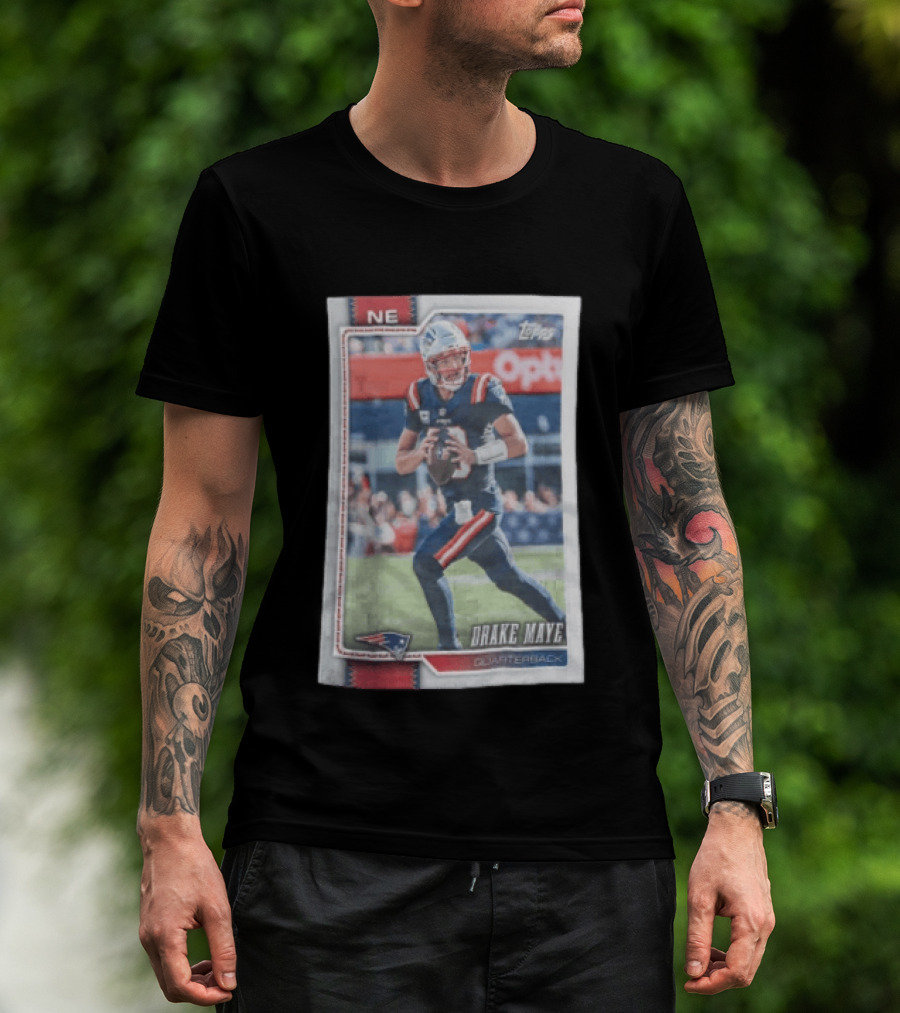 2026 Topps Football NE Drake Maye Quarterback Patriots T-Shirt