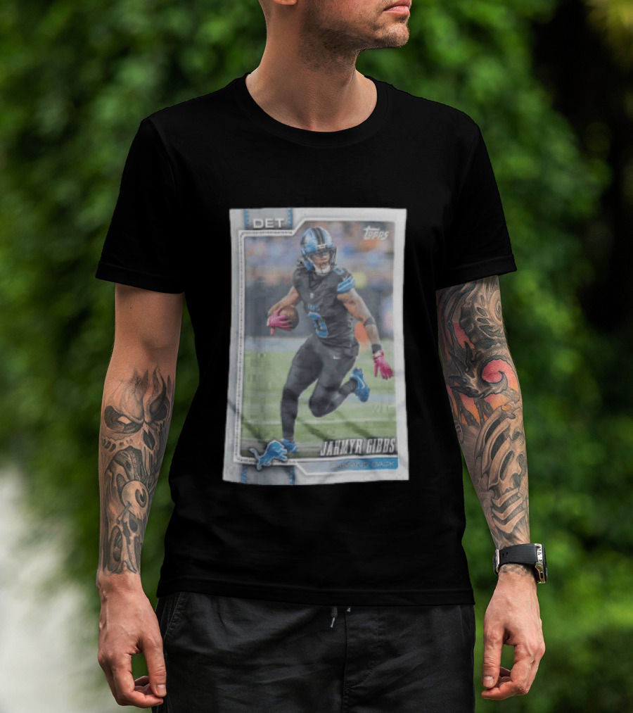 DET 2026 Topps Jahmyr Gibbs Detroit Lions Running Back T-Shirt