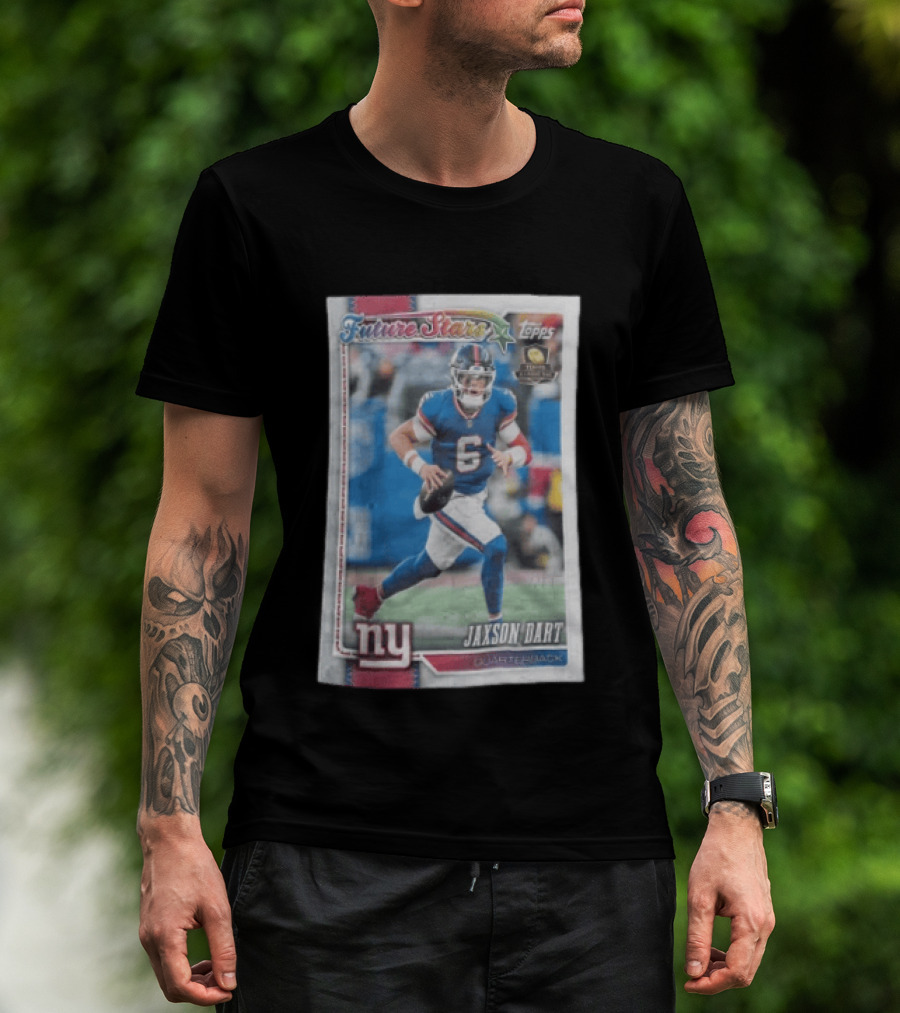 2026 Topps Future Stars Jaxson Dart New York Giants Quarterback T-Shirt