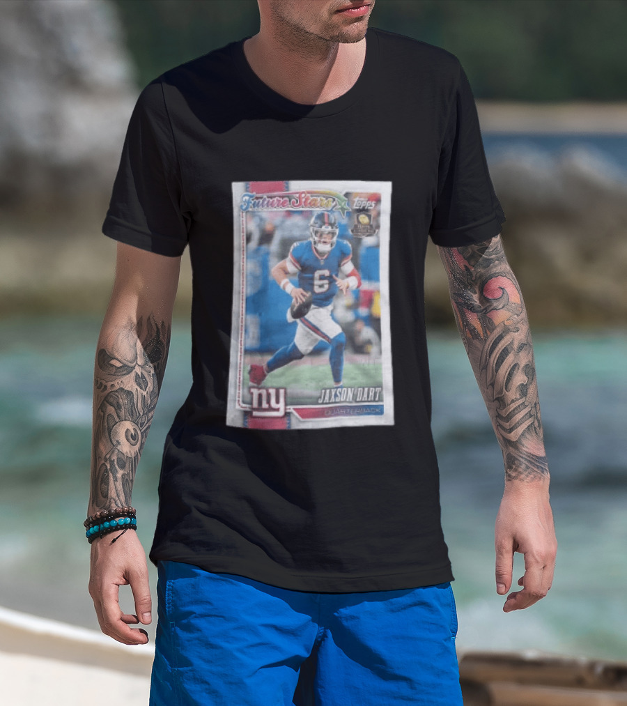 2026 Topps Future Stars Jaxson Dart New York Giants Quarterback T-Shirt