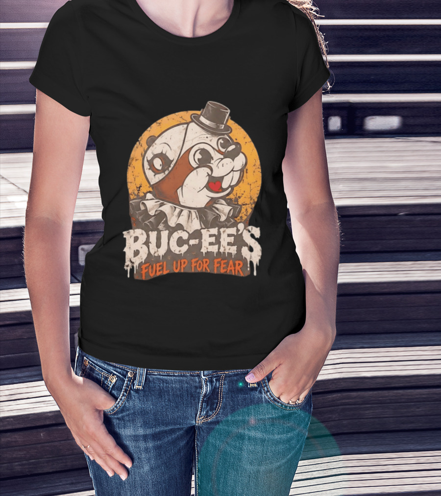 Buc Ee's Fuel Up For Fear Halloween Creepy Clown T-Shirt