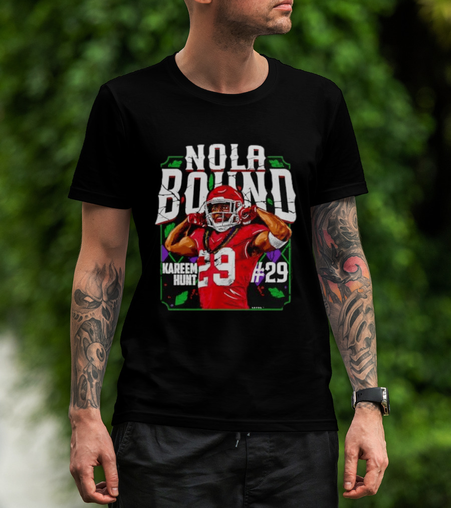 NOLA Bound Kareem Hunt Kansas City Chiefs #29 Jersey Football T-Shirt