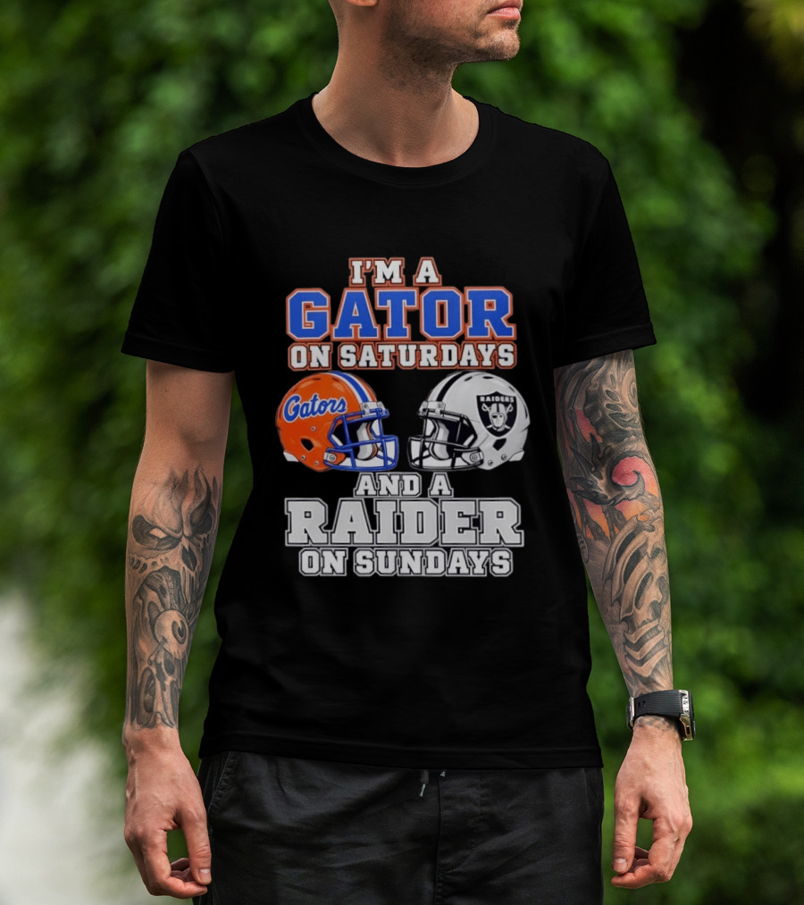 Gator Football Saturdays Raider Football Sundays T-Shirt