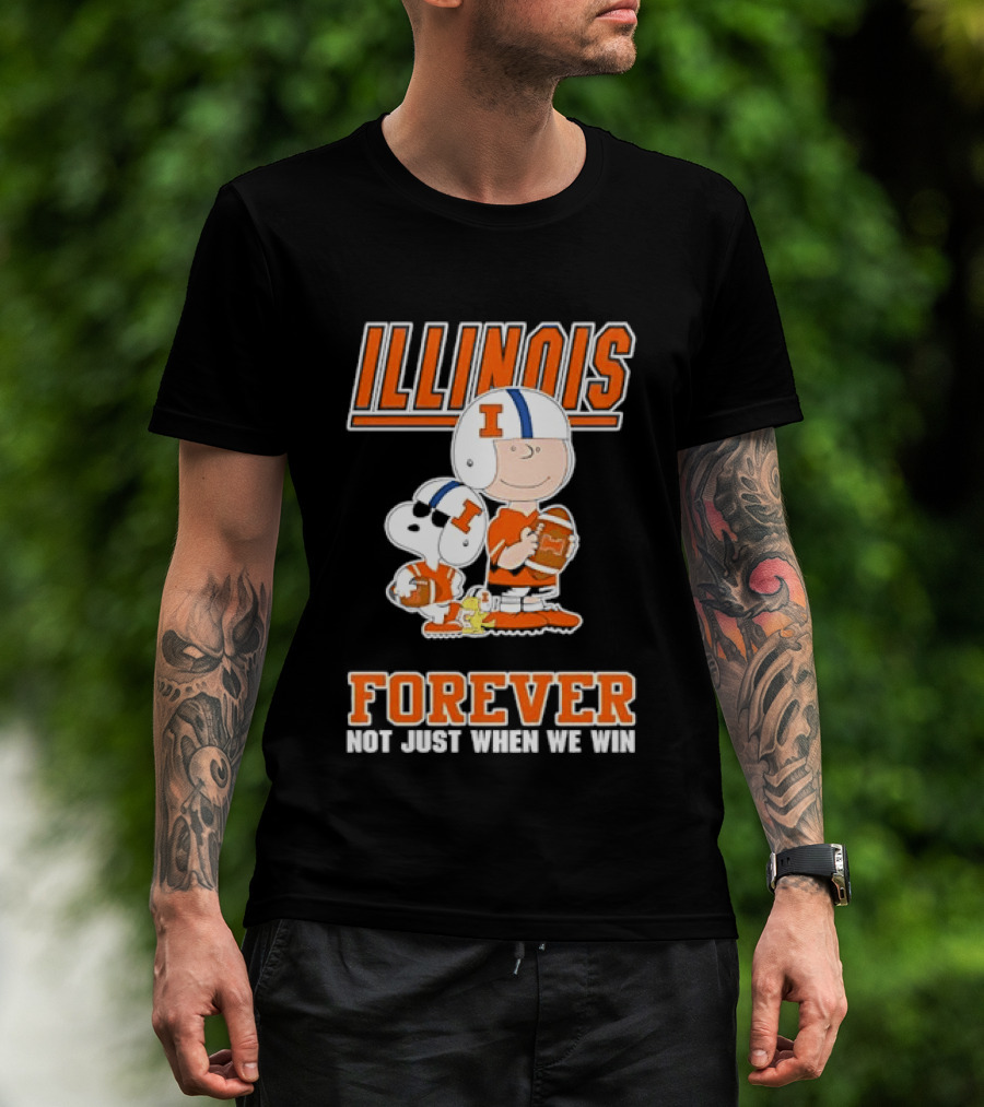 Illinois Fighting Illini Charlie Brown Forever Not Just When We Win T-Shirt