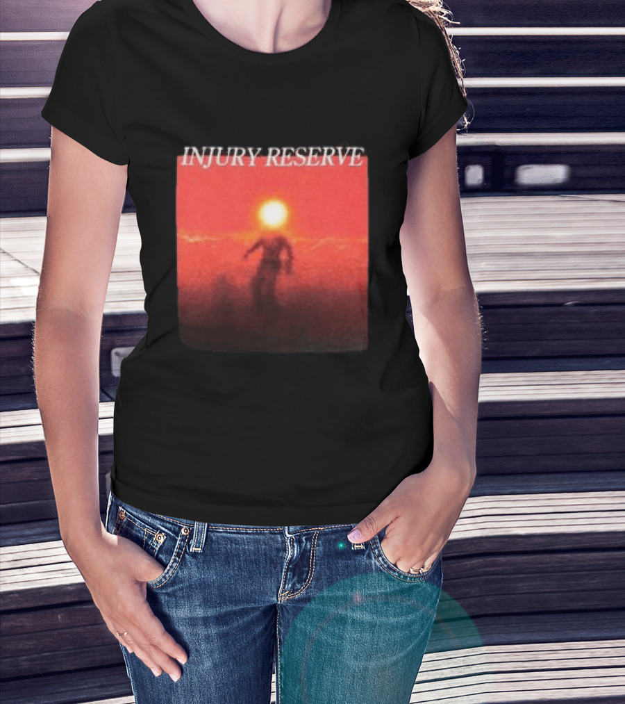INJURY RESERVE Album Cover Red Sun Scene T-Shirt