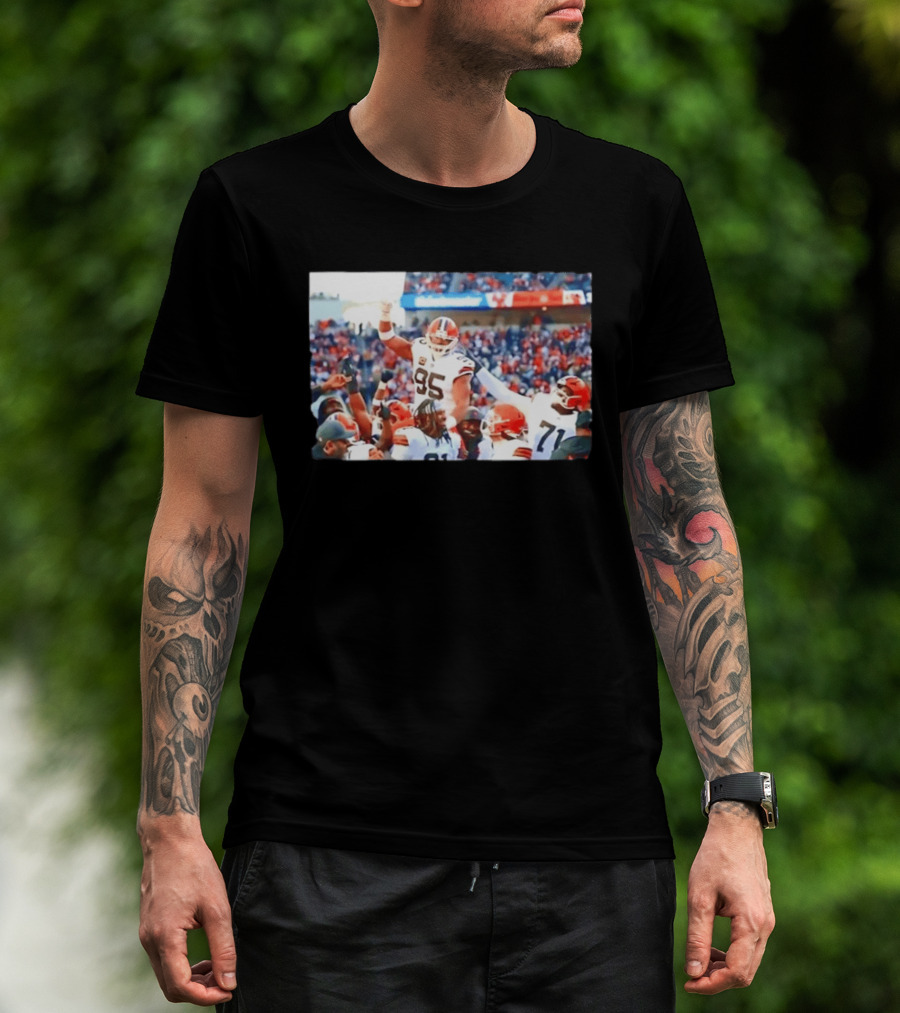 Cleveland Browns Myles Garrett Sacks Record Celebration NFL Football Triumph T-Shirt