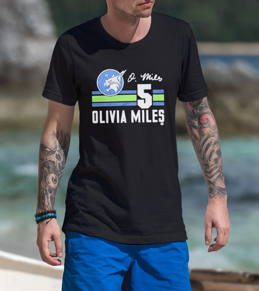 Minnesota Lynx Olivia Miles 5 WNBA Basketball Fan Gear T-Shirt
