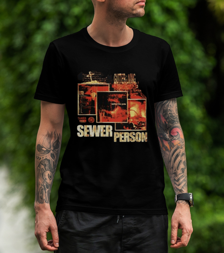 Sewer Person Gutter Living Behind The Grave Danger Warning T-Shirt