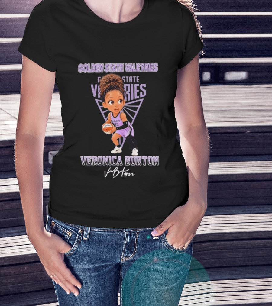 Golden State Valkyries Veronica Burton No 22 Chibi T-Shirt