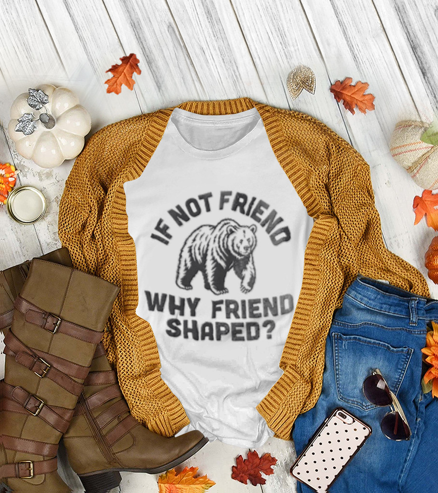 If Not Friend Why Friend Shaped Bear T-Shirt