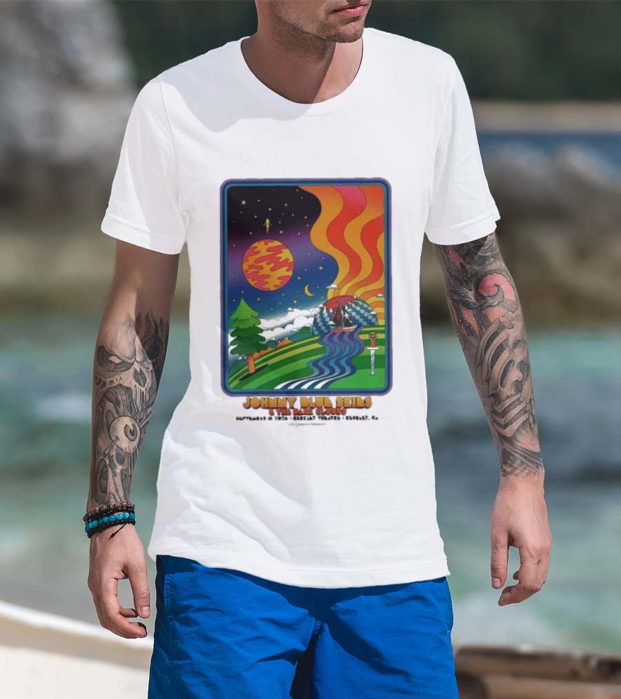 Johnny Blue Skies And The Dark Clouds Greek Theatre Berkeley CA September 15 2026 Event Psychedelic T-Shirt
