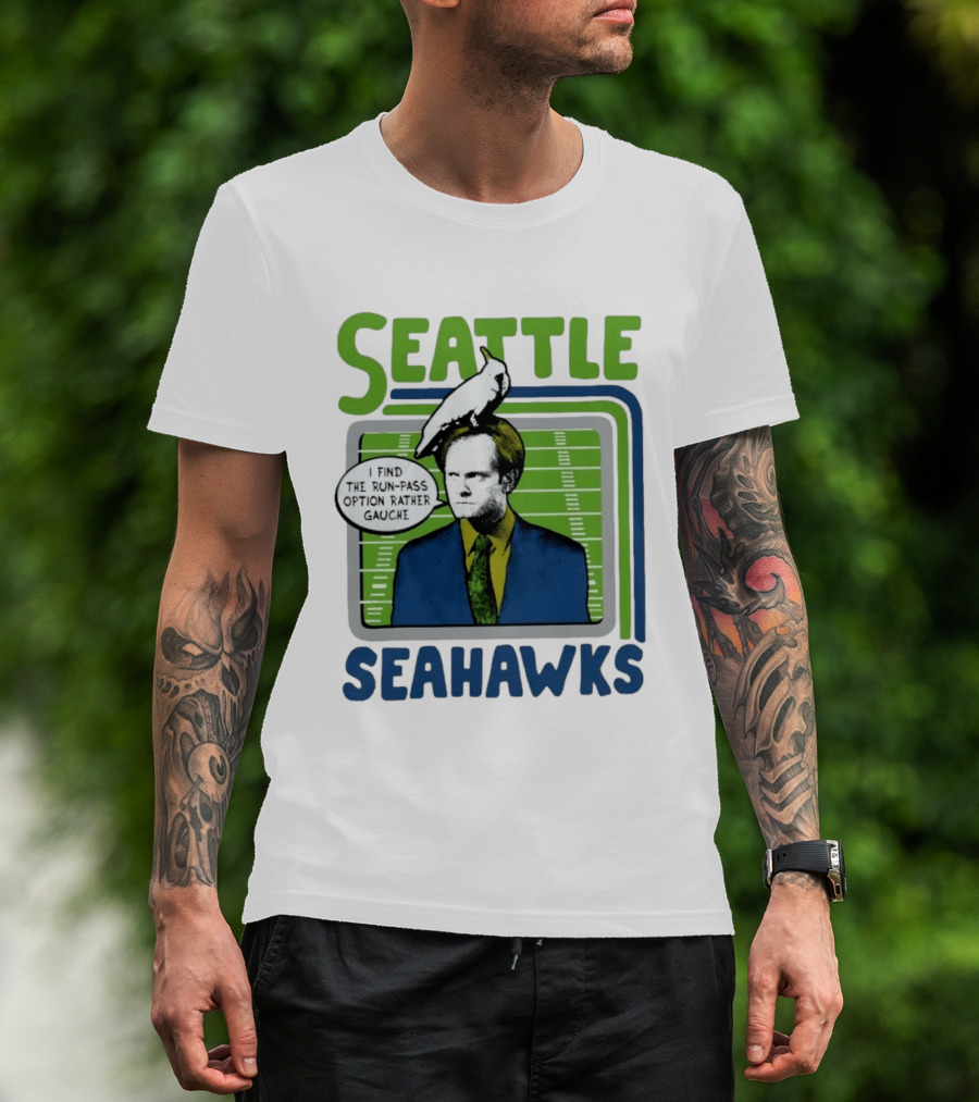 Kelsey Grammer Seahawks Run Pass Option Gauche T-Shirt