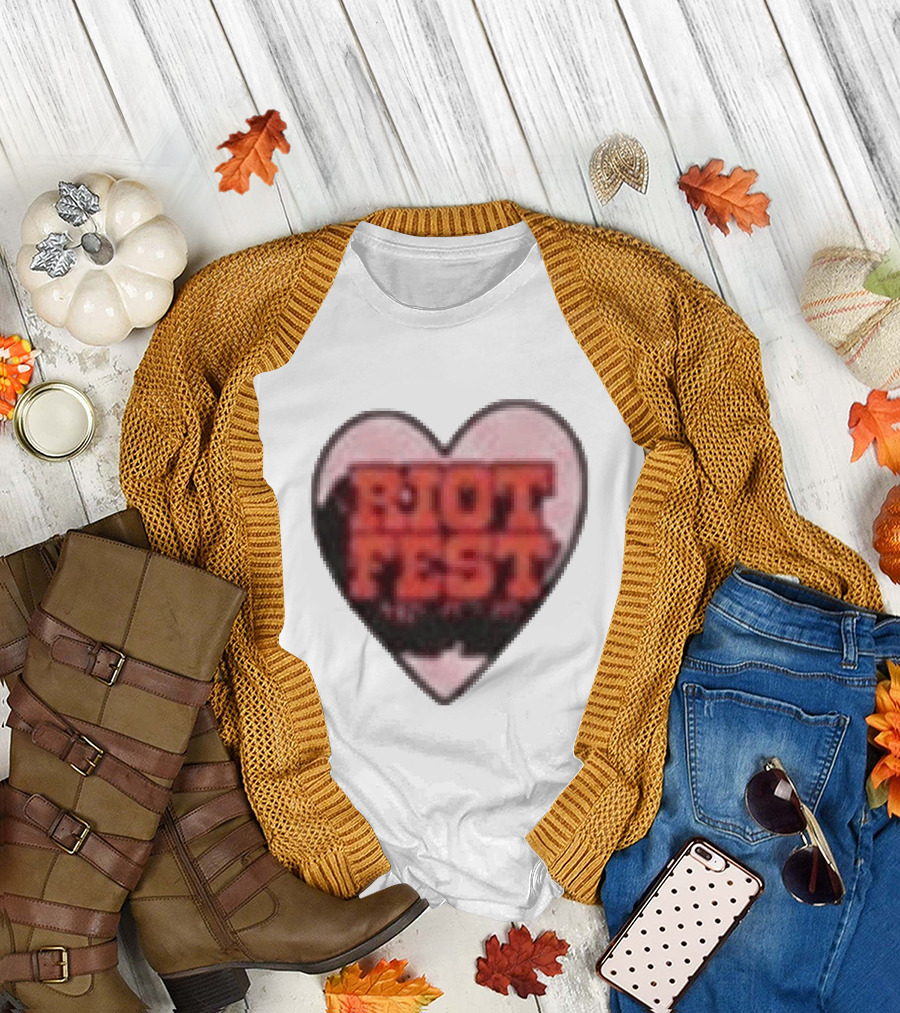Riot Fest 2026 Chicago September 18 20 Heart T-Shirt