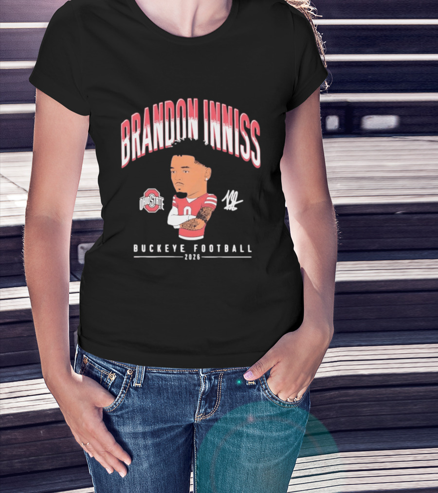 Ohio State Buckeyes Brandon Inniss 2026 Football Caricature T-Shirt