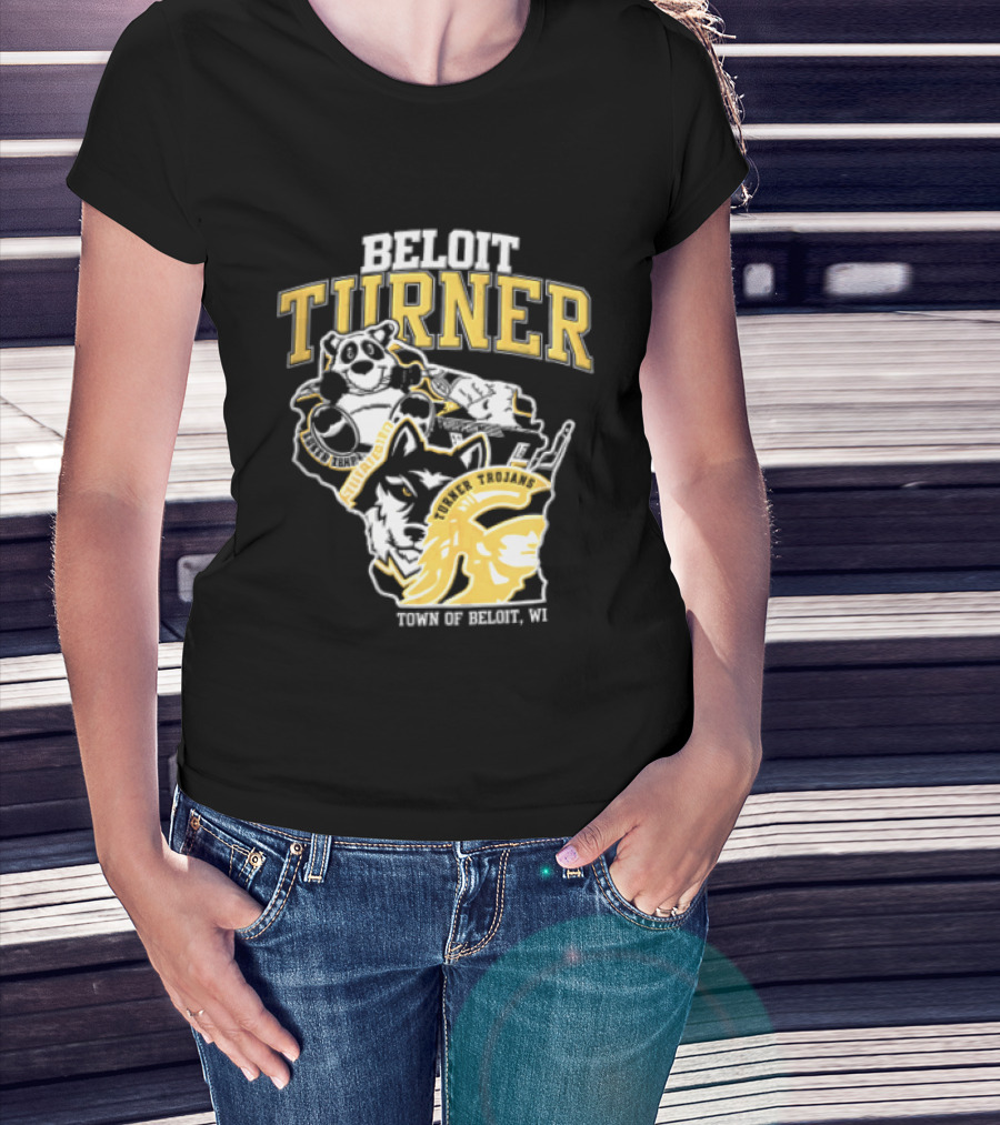 Beloit Turner Trojans Wisconsin Mascots Wolf Trojan Town Of Beloit WI T-Shirt